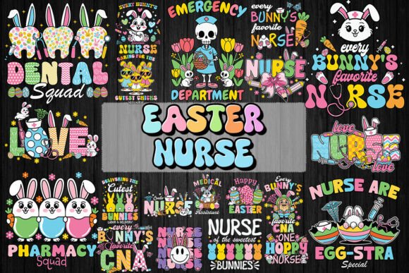Easter Nurse SVG Bundle for Crafts and Graphics