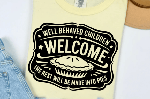 Funny Kids Welcome Graphics for Crafts