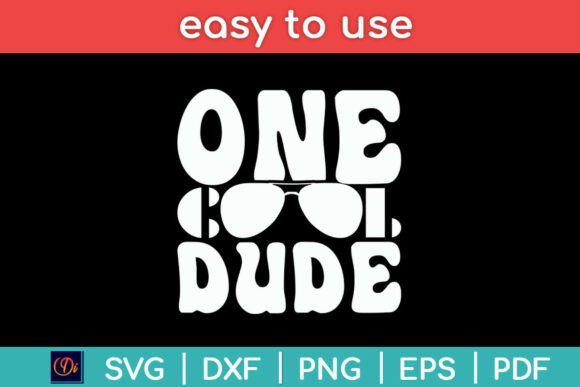 One Cool Dude Birthday Boy Cool Sunglass Graphics for Crafts