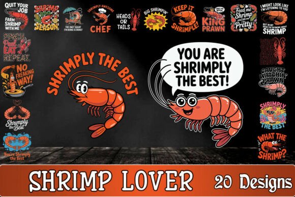 Shrimp Lover SVG Bundle for Crafts and Graphics