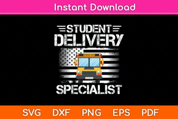 Student Delivery Specialist School Bus Graphics for Creative Projects