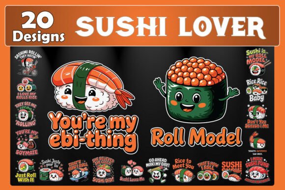 Sushi Lover SVG Bundle Graphics for Crafts